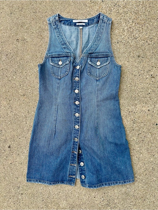 Dresses & Skirts - Tularosa Zoe 100% Heavy Cotton Button Down Denim Indigo Mini Dress, Small